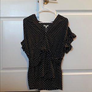 Black and White Pooka Dot Blouse